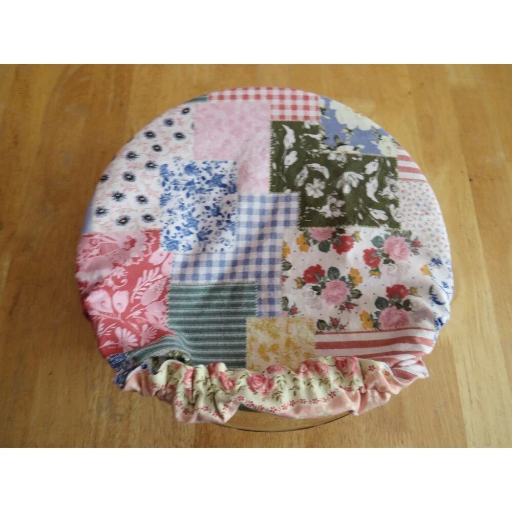 Kitchenaid Bowl Cover, Reversible Boho Patchwork and Pink Rose Mixer Cover